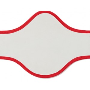 PRO OVAL - WHITE / RED TRIM